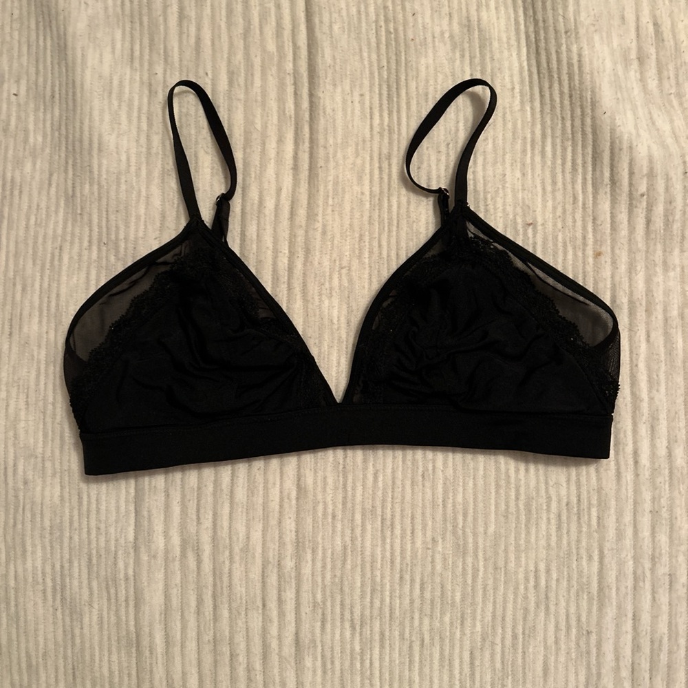 Aerie Black Minimalist Triangle Bras